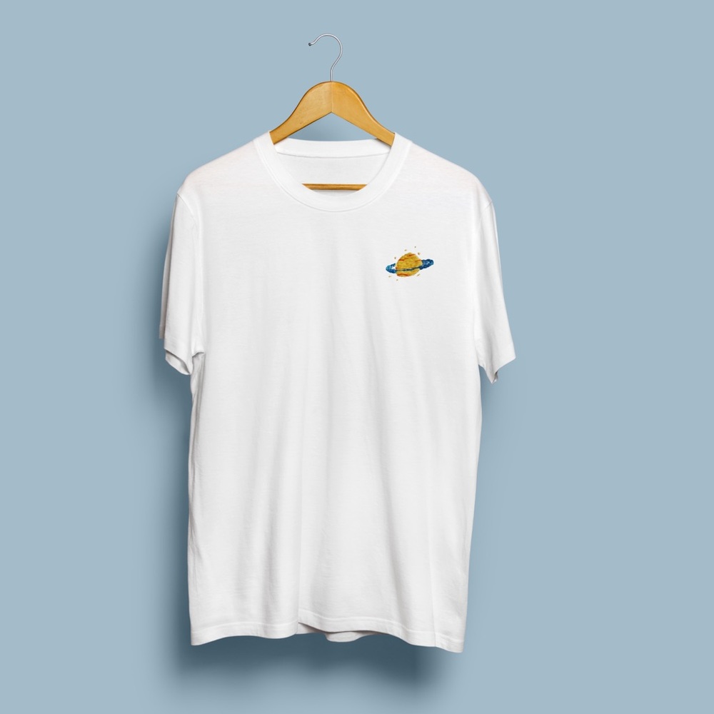 ‘Saturn’ Handmade Embroidered Tee - Picture 3 of 6